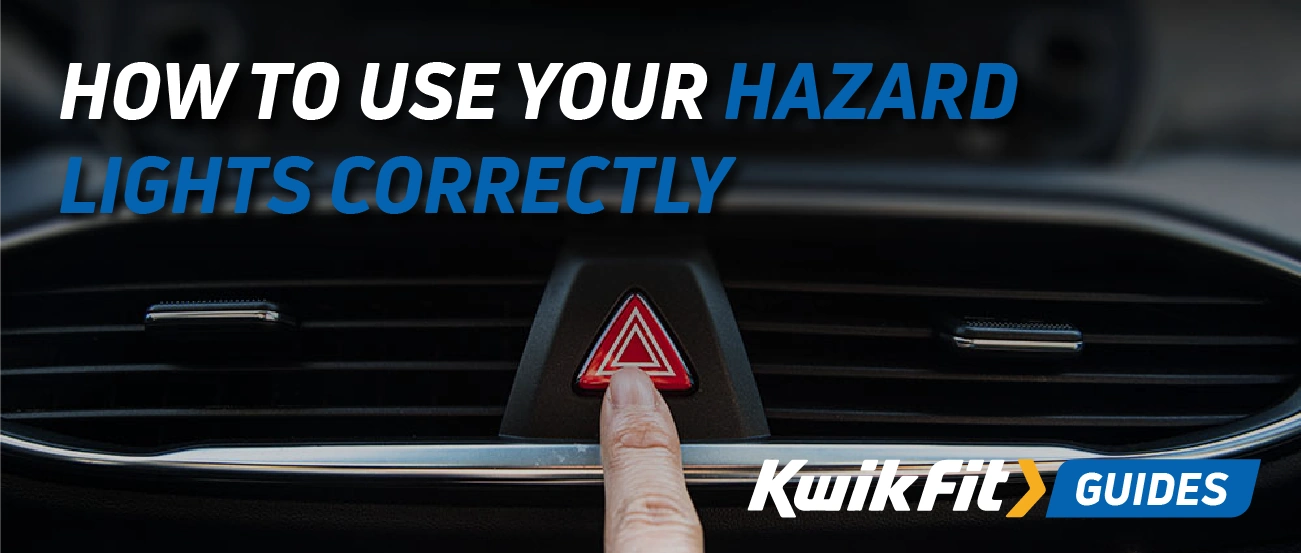Hazard light button on dashboard