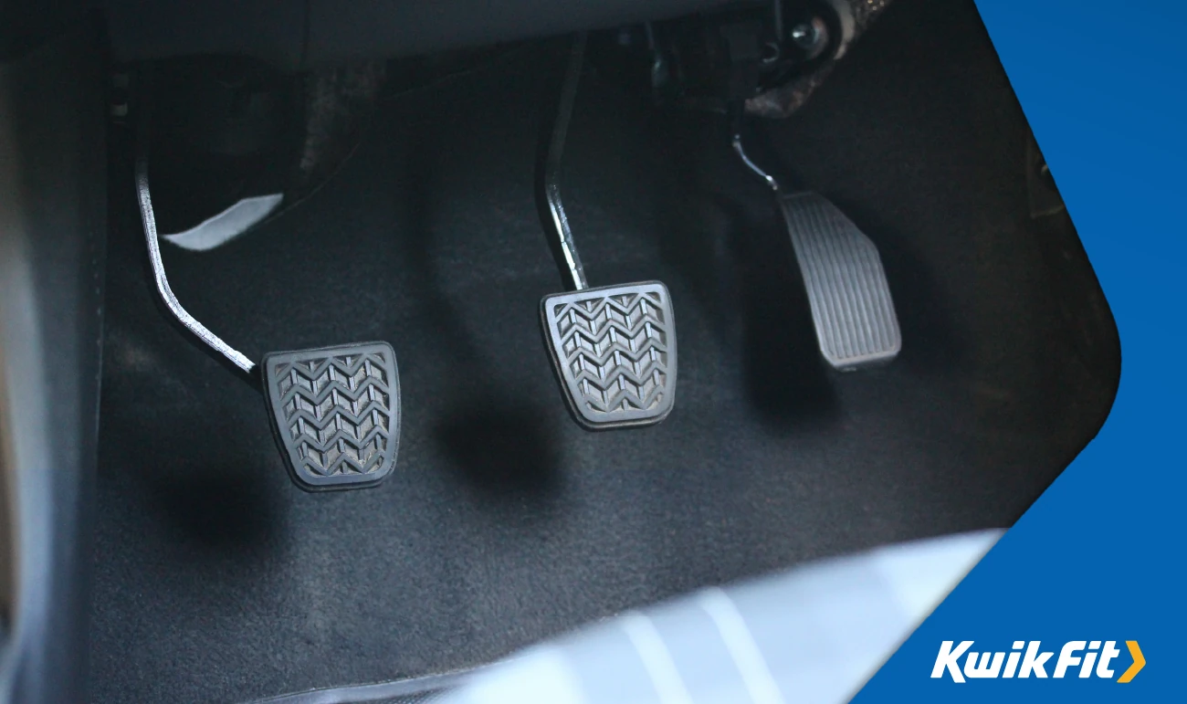 three pedal set up in a manual car