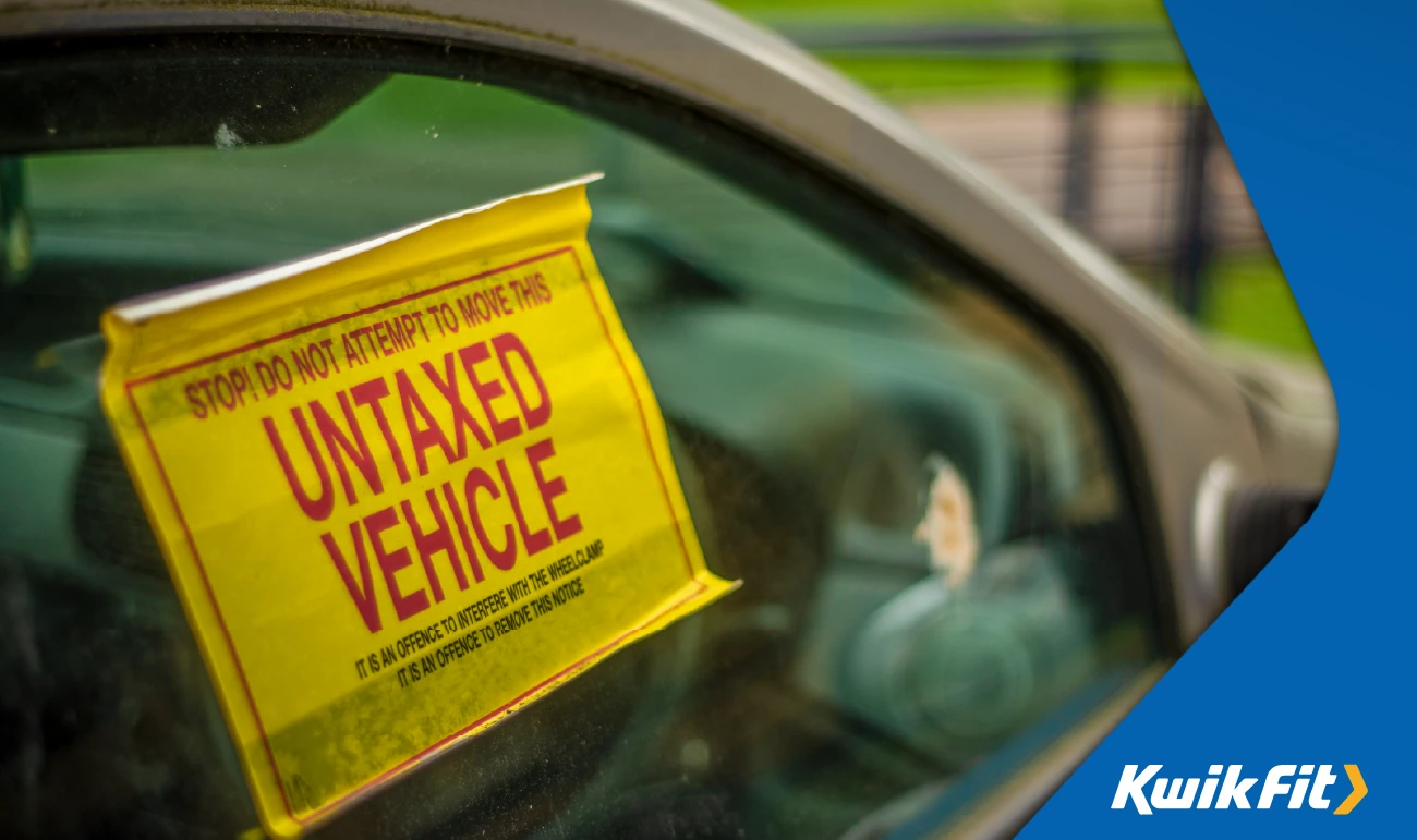 untaxed vehicle notice on drivers window
